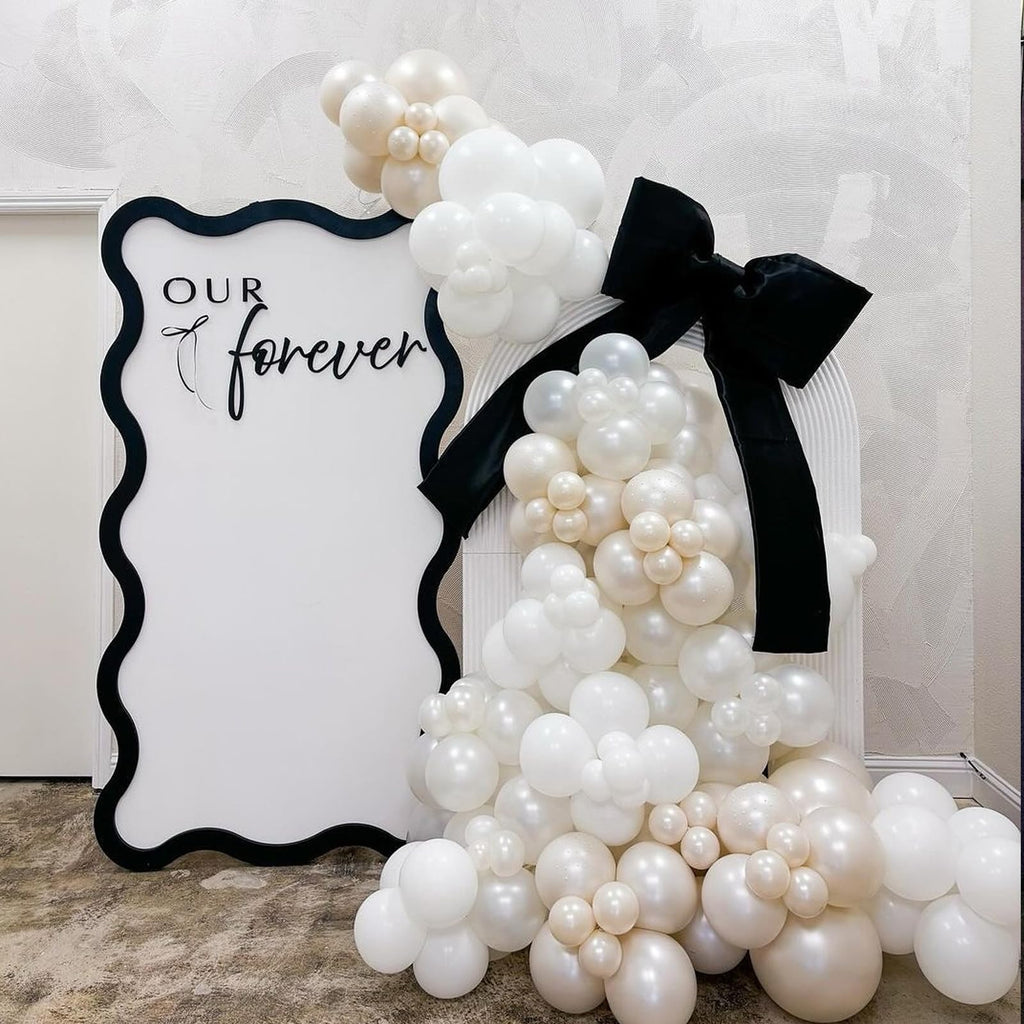 Awenztech Pearl White Balloons 12in – 50-Pack for Weddings, Baby Showers & Parties