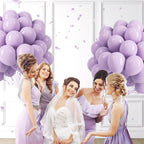Awenztech Light Purple Balloons 12 inch – 50ct Pastel Latex Balloons for Weddings, Baby Showers, Gender Reveal & Birthdays
