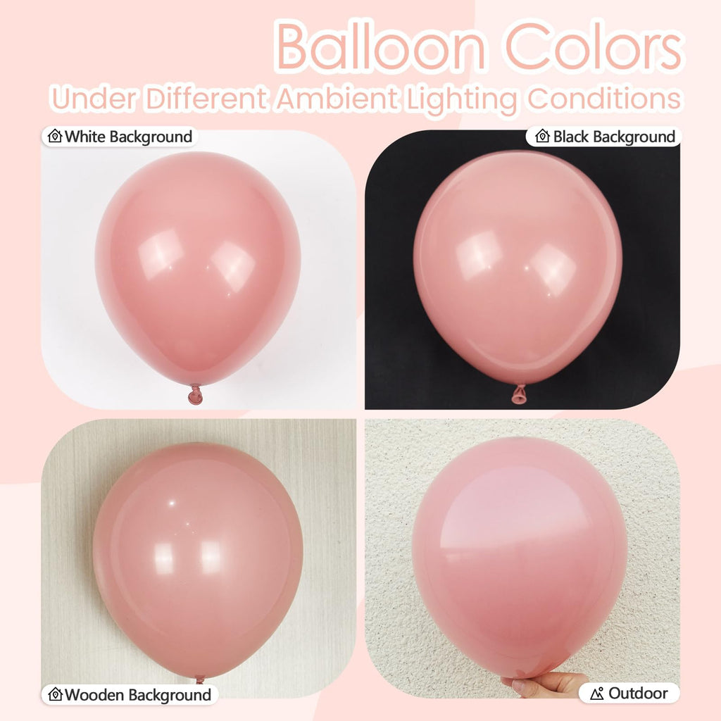 Dusty Pink Balloons 12in – 50ct Dusty Rose Latex Balloons for Boho Weddings | awenztech