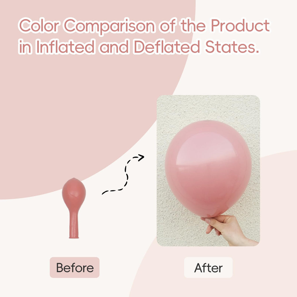 Dusty Pink Balloons 12in – 50ct Dusty Rose Latex Balloons for Boho Weddings | awenztech