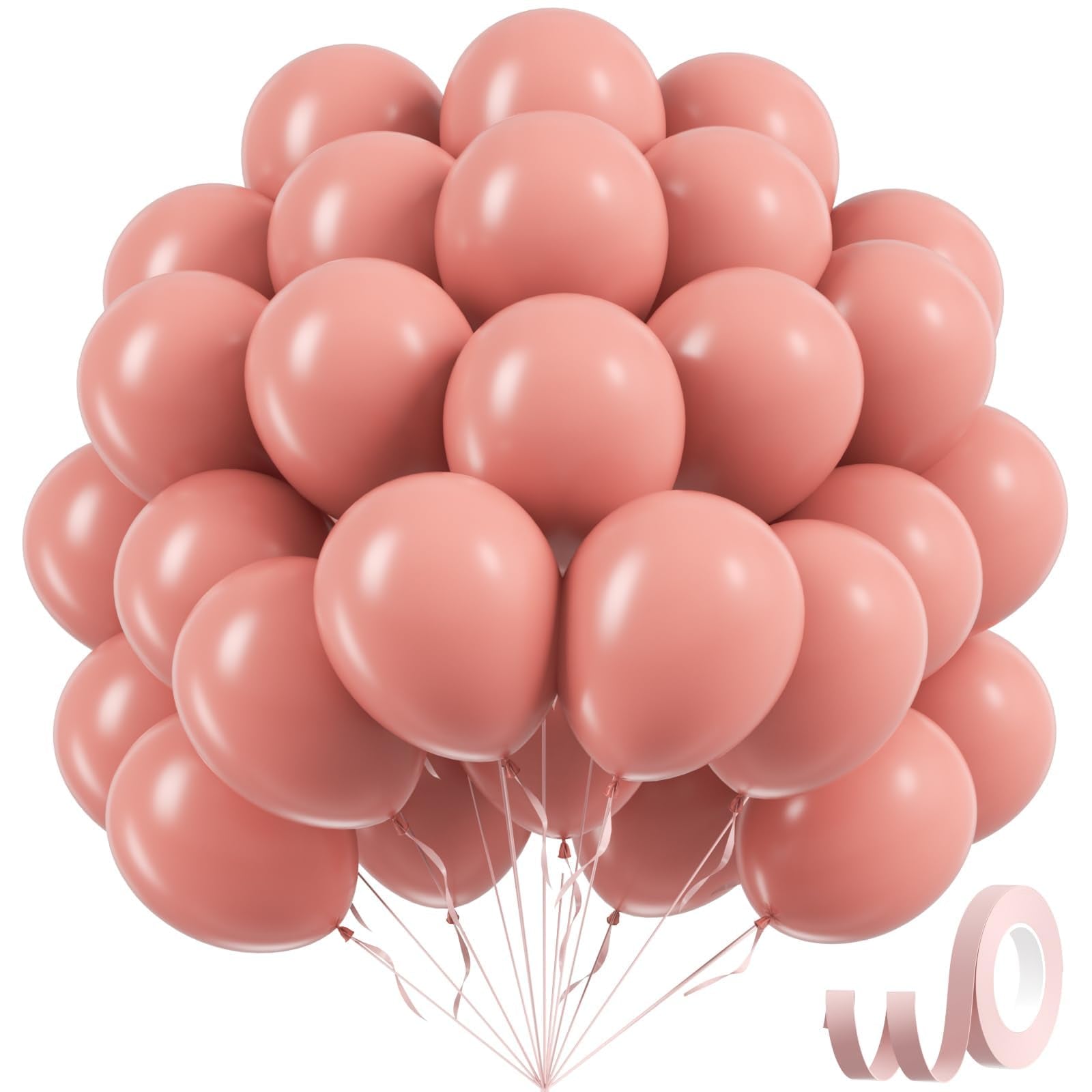 Dusty Pink Balloons 12in – 50ct Dusty Rose Latex Balloons for Boho Weddings | awenztech