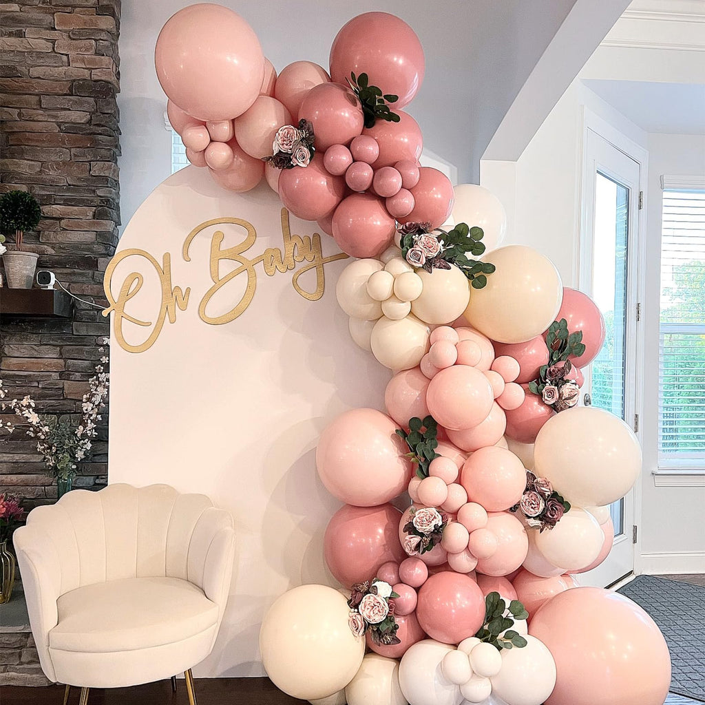 Dusty Pink Balloons 12in – 50ct Dusty Rose Latex Balloons for Boho Weddings | awenztech