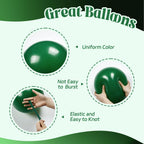 Awenztech 60pcs Green and Black 12inch Balloons with Dark Green Metallic Gold – Jungle Safari Party Decor
