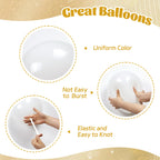 awenztech 60pcs Gold & White Balloons Set – 12in Confetti & Metallic Balloons for Weddings, Graduation, Birthdays