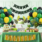 Awenztech 60pc Tractor Balloons Kit 12in Green Black Yellow for Baby Showers & Farm Parties