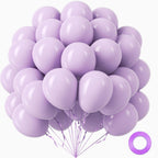 Awenztech Light Purple Balloons 12 inch – 50ct Pastel Latex Balloons for Weddings, Baby Showers, Gender Reveal & Birthdays