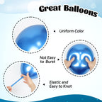 Awenztech 60pcs Blue and Silver Balloons 12in – Navy, Pastel Blue, Confetti for Graduation, Baby Shower, Wedding