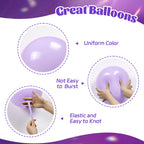 awenztech 60pcs Purple Balloons Kit – 12in Confetti, Metallic Purple, Lavender & Dark Purple for Parties