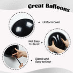 Awenztech 60pcs Black & Silver Balloons 12in — White, Black & Metallic Confetti for Baby Shower & Party Decor