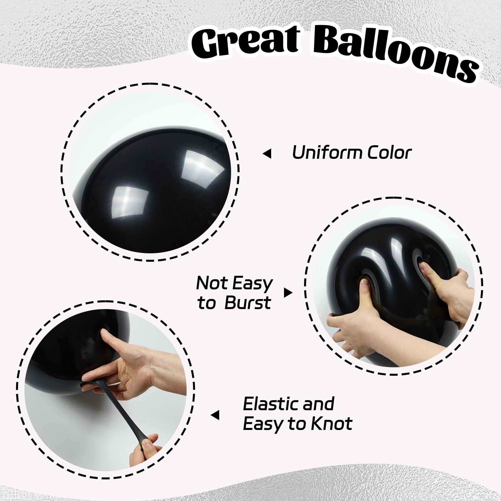 Awenztech 60pcs Black & Silver Balloons 12in — White, Black & Metallic Confetti for Baby Shower & Party Decor
