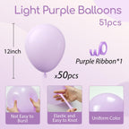 Awenztech Light Purple Balloons 12 inch – 50ct Pastel Latex Balloons for Weddings, Baby Showers, Gender Reveal & Birthdays