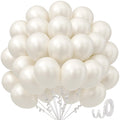 Awenztech Pearl White Balloons 12in – 50-Pack for Weddings, Baby Showers & Parties
