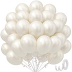 Awenztech Pearl White Balloons 12in – 50-Pack for Weddings, Baby Showers & Parties