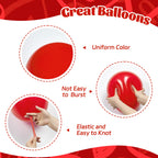 awenztech 60pcs Red and Gold Balloons – Confetti, 12in Party Decorations for Valentine’s Day, Weddings, and Birthdays