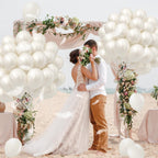 Awenztech Pearl White Balloons 12in – 50-Pack for Weddings, Baby Showers & Parties