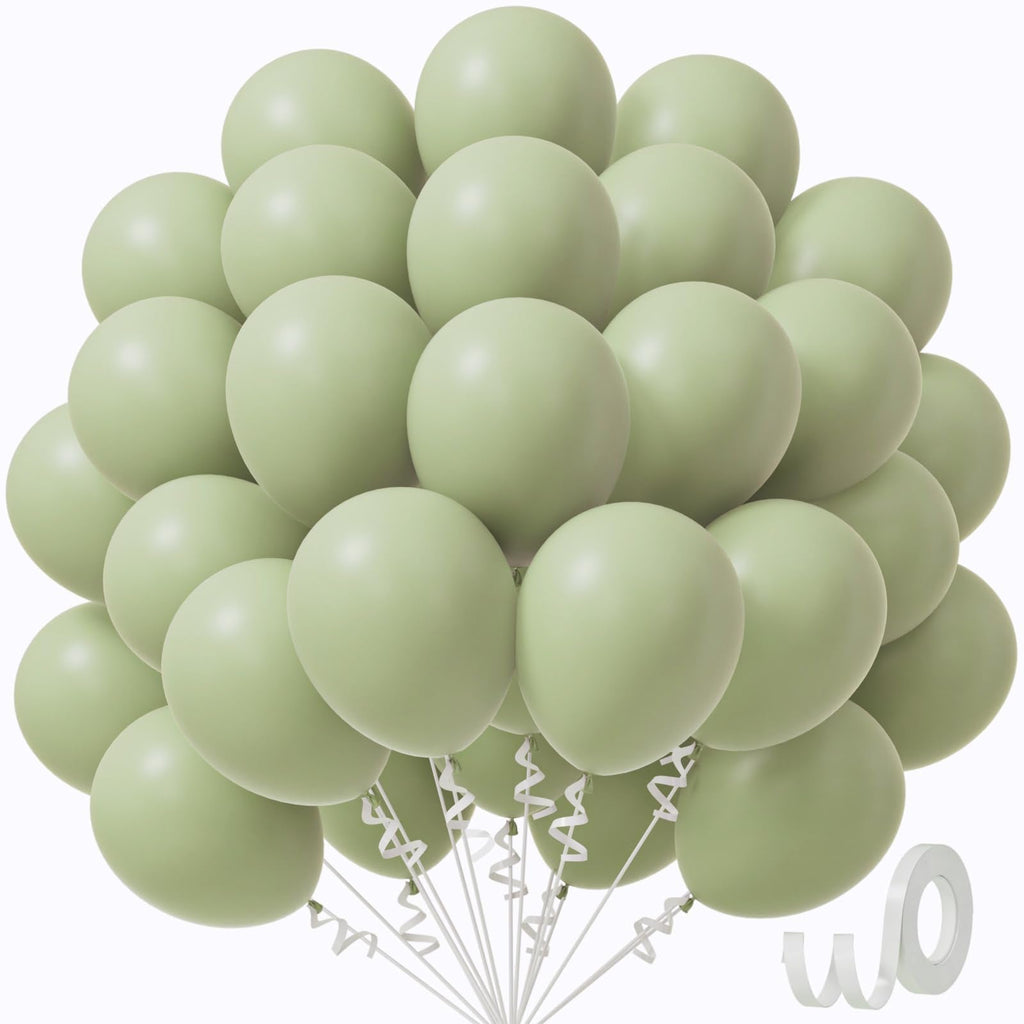 Sage Green Balloons 12in – 50ct Dusty Green Party Balloons for Weddings & Celebrations | awenztech