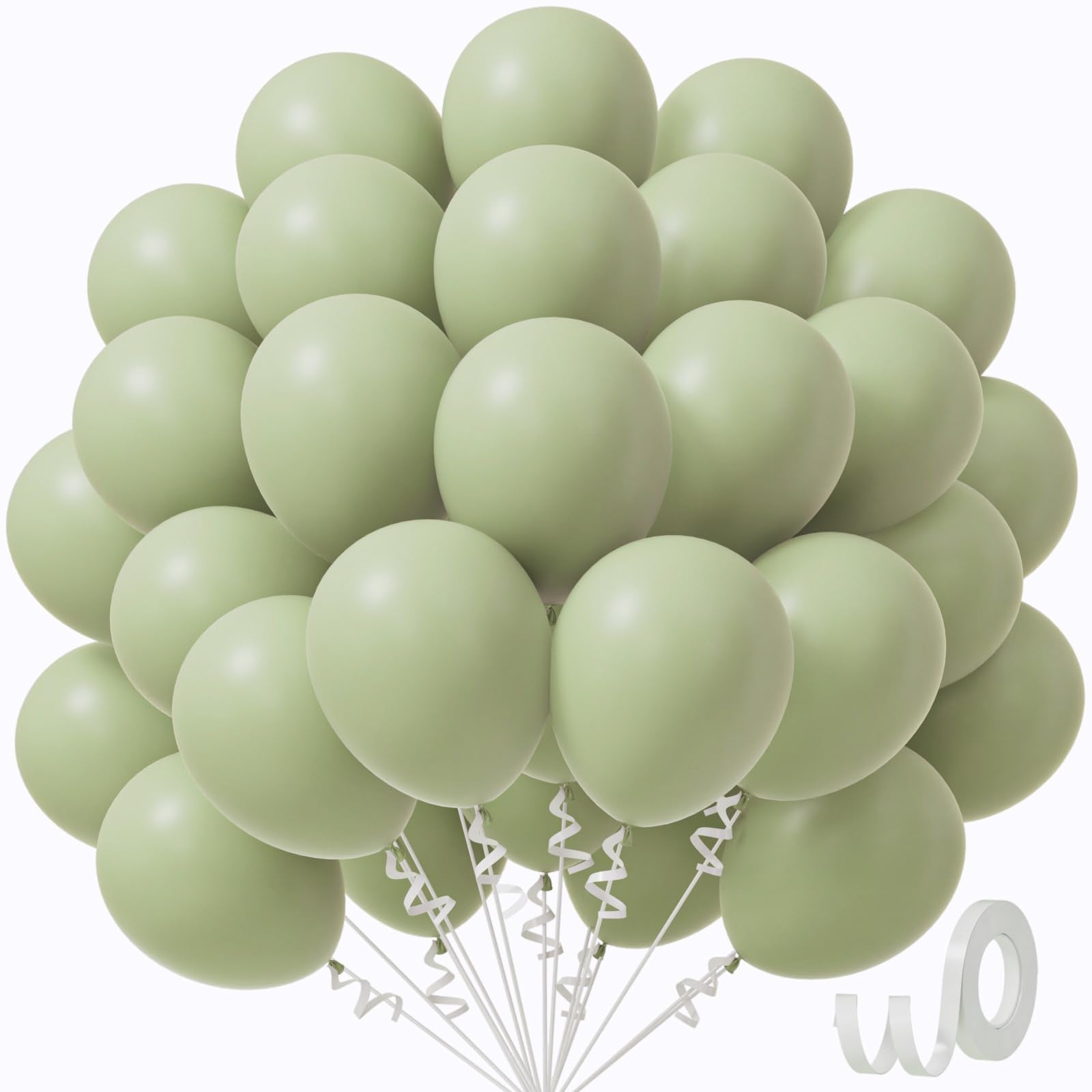 Sage Green Balloons 12in – 50ct Dusty Green Party Balloons for Weddings & Celebrations | awenztech