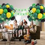 Awenztech 60pc Tractor Balloons Kit 12in Green Black Yellow for Baby Showers & Farm Parties