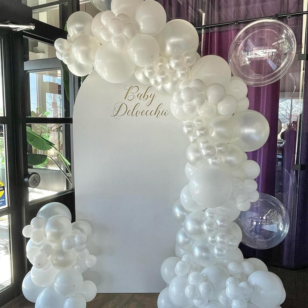 Awenztech Pearl White Balloons 12in – 50-Pack for Weddings, Baby Showers & Parties