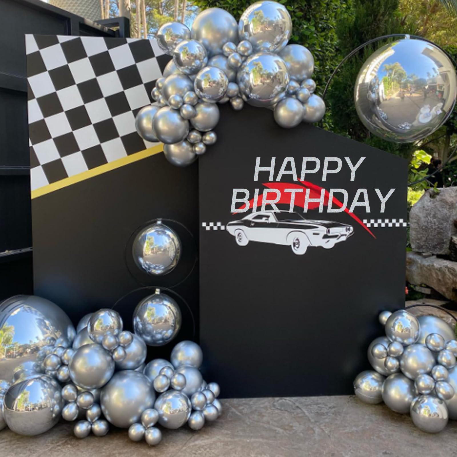 Awenztech 120pcs 5in Metallic Silver Latex Balloons – Premium Party Decor
