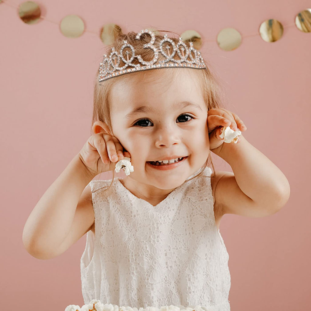 Awfrky Rose Gold 3rd Birthday Decorations for Girls – Tiara, Sash, Cake Topper & Balloons