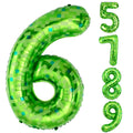 AXBMM 40-Inch Green Pixel Miner Number Balloon 6 – Giant Foil Balloons for Birthdays & Themed Mining Adventures