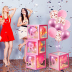 AYGXU Graduation Decorations 2026 Pink Balloon Box Set – Letters, Balloons & LED Lights