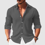 Printed Men's Clothing Fashion Long Sleeve Shirt