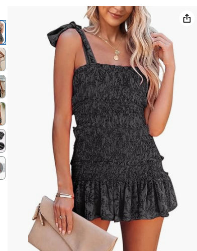 European And American Fold Ruffled Tied Dress