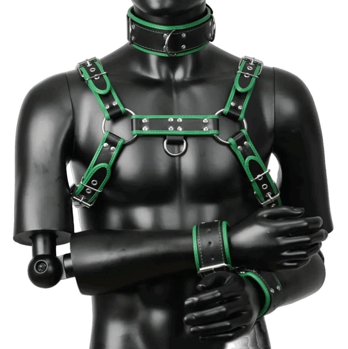 Harness, Cuff, Collar Bundle Green