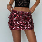 Elegant And Chic With Shiny Trim Bodycon Mini Skirt