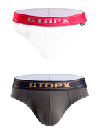 Men's Threaded Fabric U Convex Low-Rise Briefs