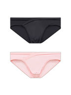 2 Pack Men's Ultra-Soft Modal Breathable Mesh Ice Silk Briefs