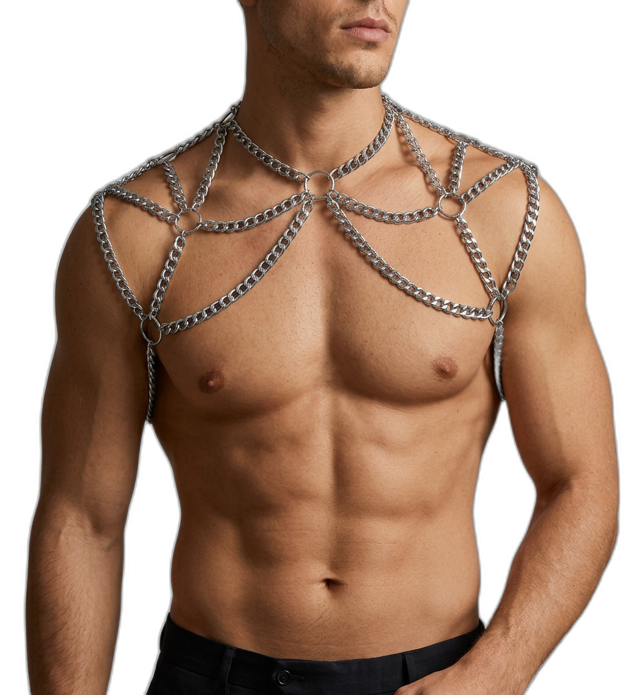 Metallic Chain Body Harness