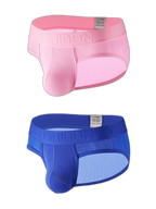 2 Pack Men's Low Rise Mesh Large Pouch U-convex Breathable Comfortable Briefs