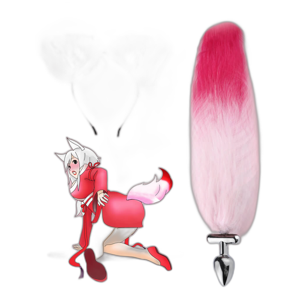 Finnick - 15 Inch Fox Tail Metal Butt Plug - Anal Sex Toy - 2 Colors