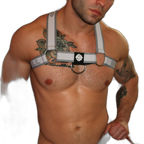 Breedwell Groove Bulldog Harness Light Grey