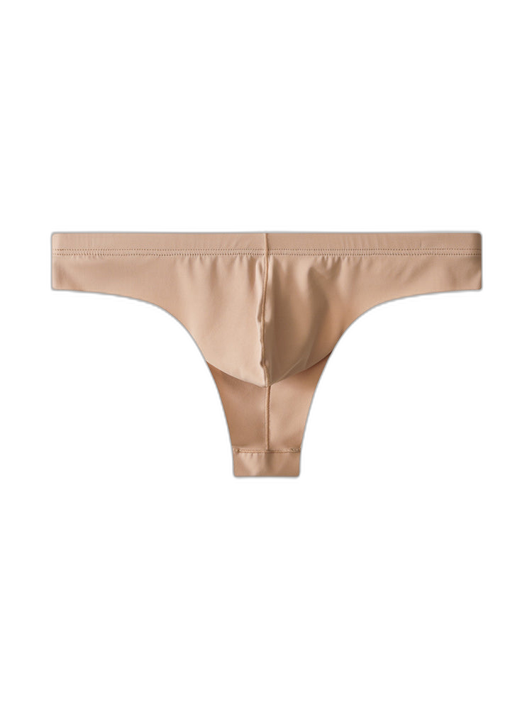 4-Pack Men's Seamless Solid Color Stretch Fit Ice Silk Thong