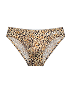 3 Pack ALLMIX Men's 3D Pouch Sexy Leopard Print Ice Silk Briefs