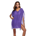 European And American Bikini Cutout Blouse Knitted Sun Protection Clothing