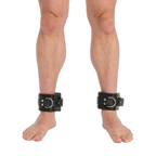 Prowler RED Leather Lockable Ankle Restraints Black