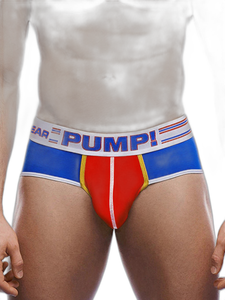 Men's Spliced Color Support Pouch Briefs