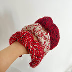Christmas Red Series Wide Brim Hair Pressing Knot In The Middle Headband