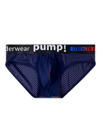 Men's Mesh Briefs With Colorful Spliced Lines