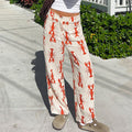 Women's Casual Pants With A Unique Lobster Print