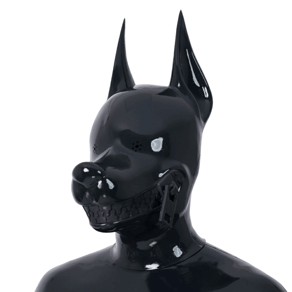 Furrjoi Zipper Dog Hood Black Perforated Eyes