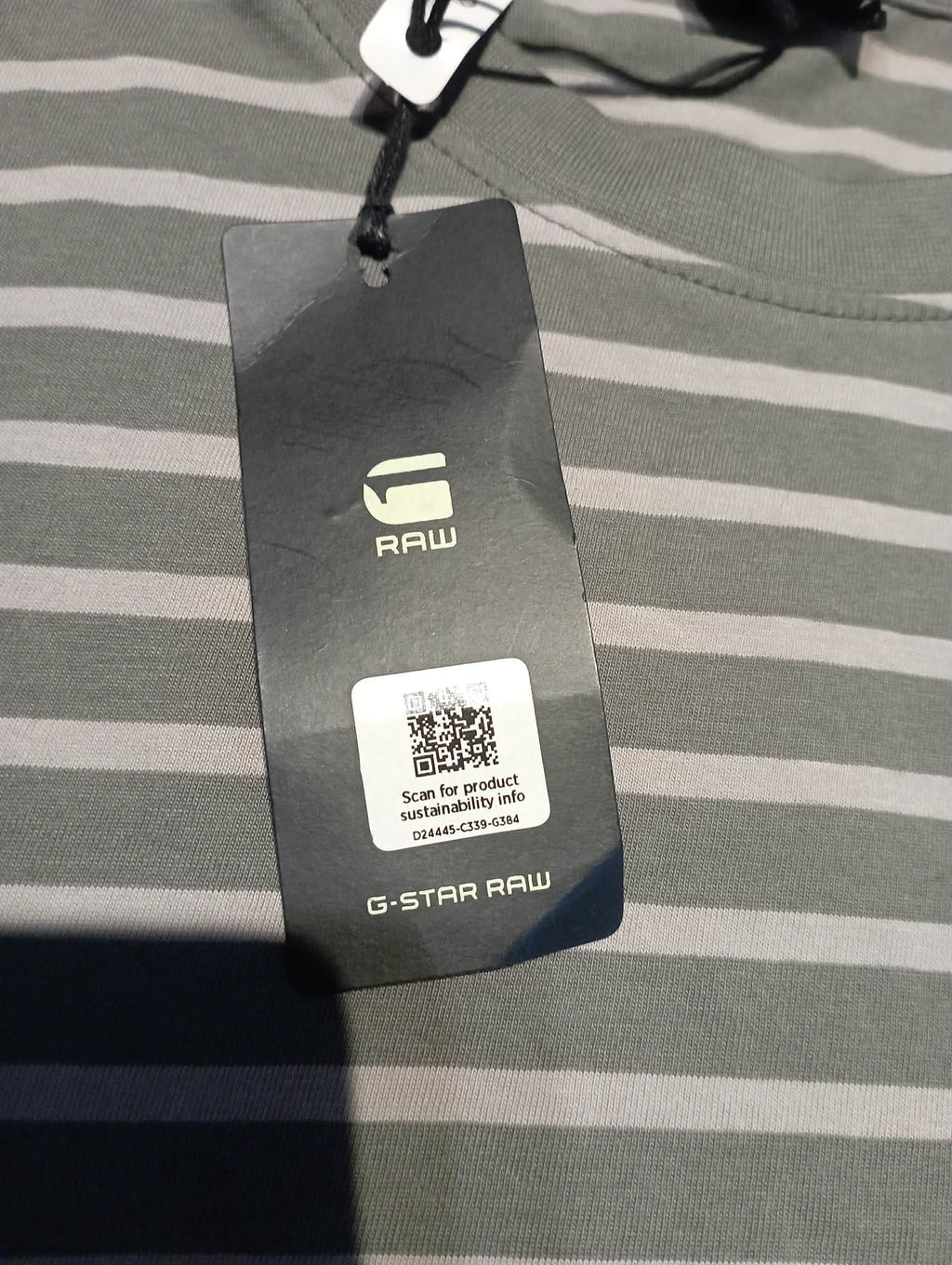 NEW with tag - G-star raw Stripe Slim MENS top GREY STRIPPED