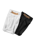 2 Pack Men's U-Pouch Design Metal-Clasp Thin Briefs