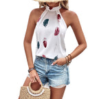 Women's Fashionable Casual Halter Neck Tank Top