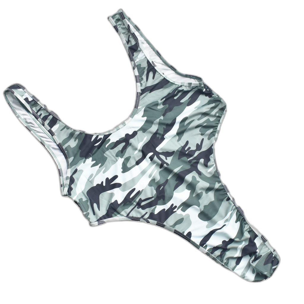 Camo Thong Bodysuit